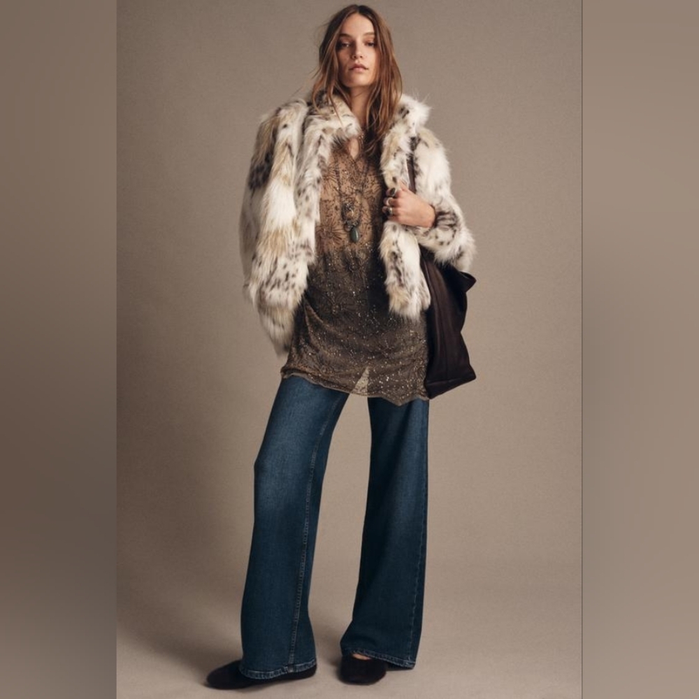Zara ZW Faux Fur Short Coat - Picture 5 of 16
